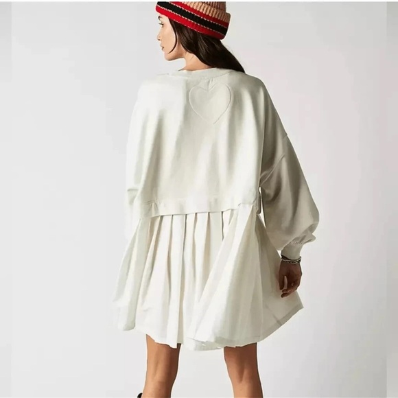 NWT! FP Free People Eleanor Sweatshirt Dress Sz Medium - Picture 2 of 3